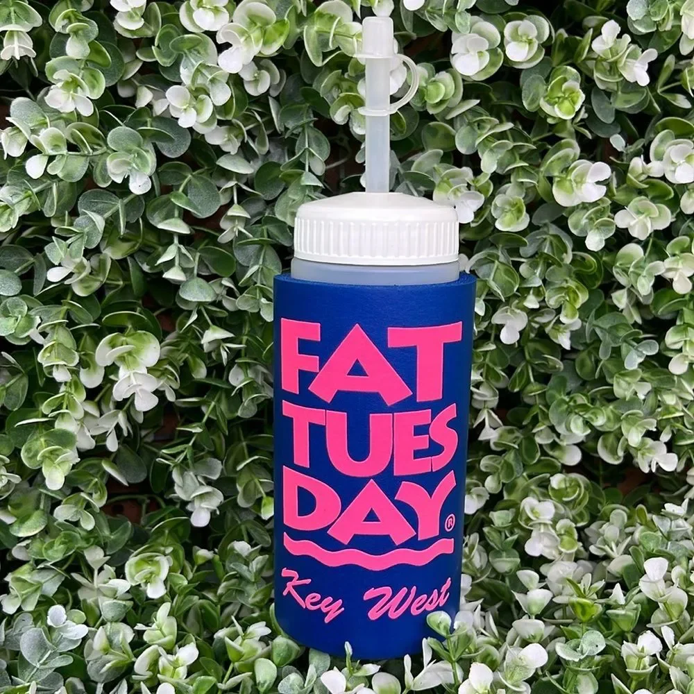 Fat Tuesday Key West Tumbler Cup Blue / Pink NEW